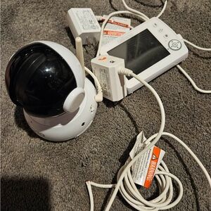 White and Black Baby Monitor with Camera